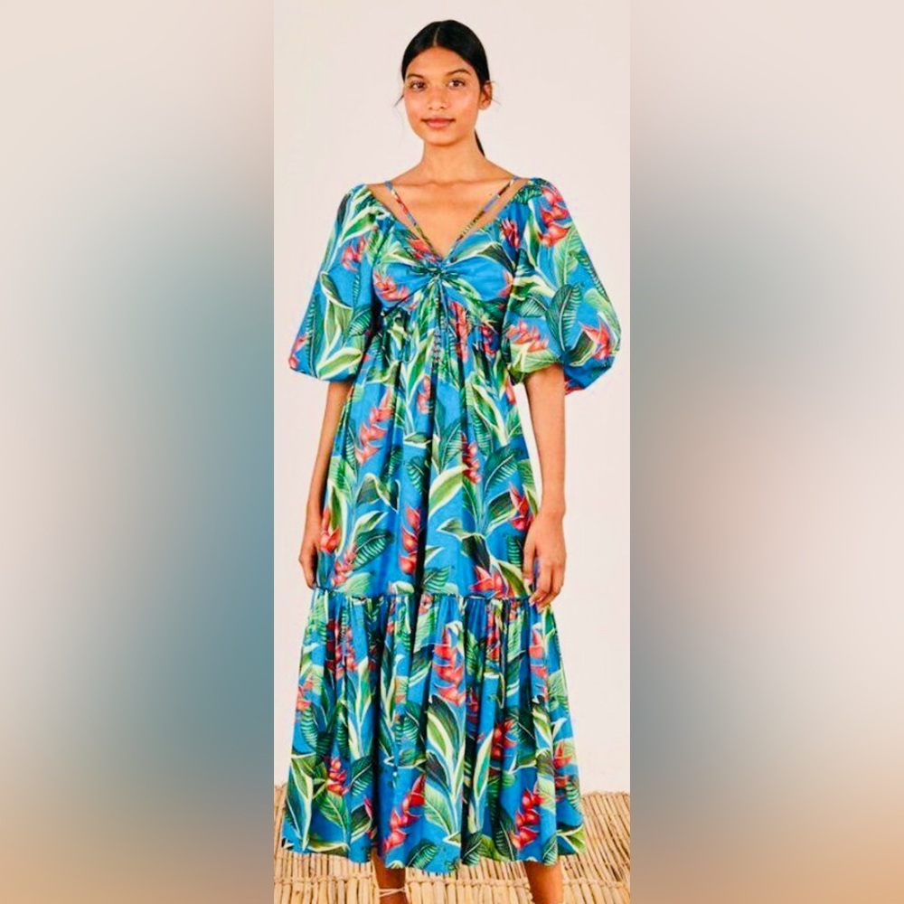 FARM Rio Blue Floral Dress